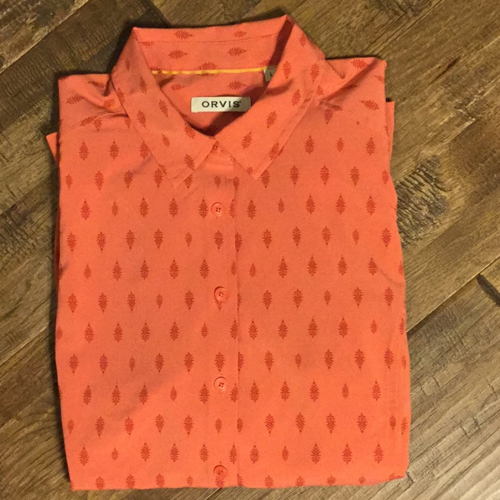 Orvis Coral Button Down Shirt